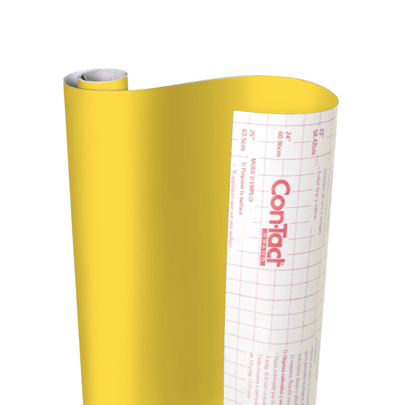 Creative Covering&trade; Adhesive Covering, Yellow, 18" x 16 ft