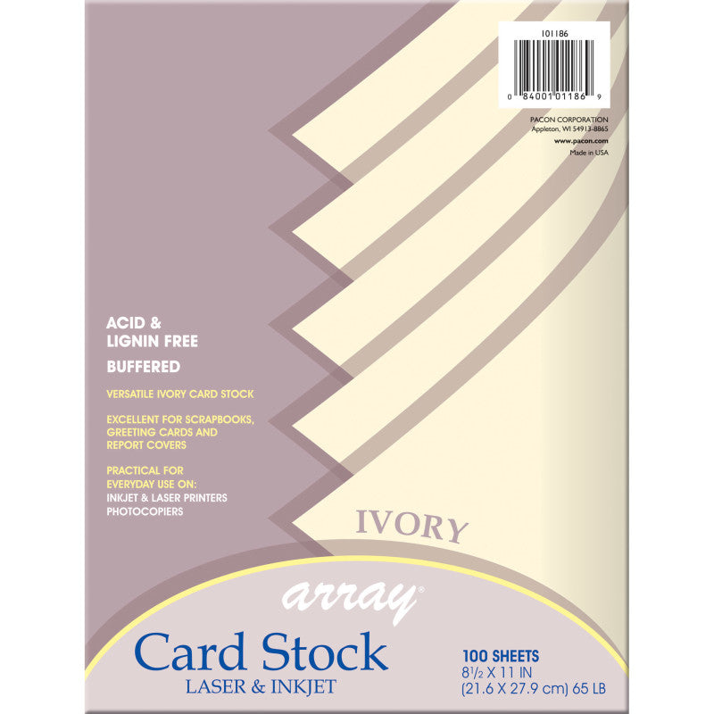 Card Stock, Classic Ivory, 8-1/2" x 11", 100 Sheets,  DIXP101186