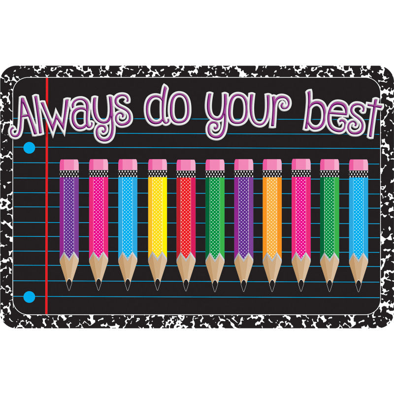 The Original Fun Mat&trade;, Welcome Mat, 15.5" x 23.5", Always Do Your Best Welcome