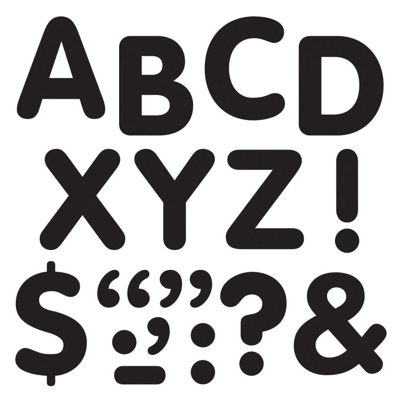 Black 2" STICK-EZE&reg; Stick-On Letters