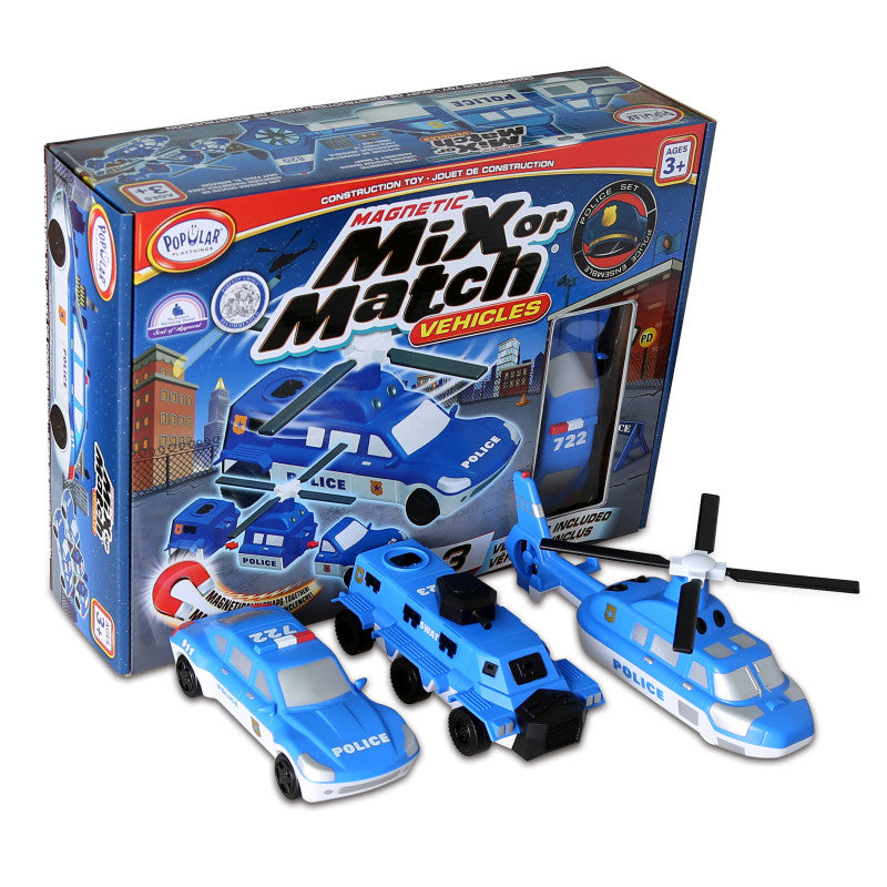 Magnetic Mix or Match&reg; Vehicles, Police