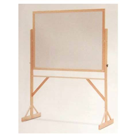 Wood Frame Reversible Markerboards on a Stand 48" x 72"