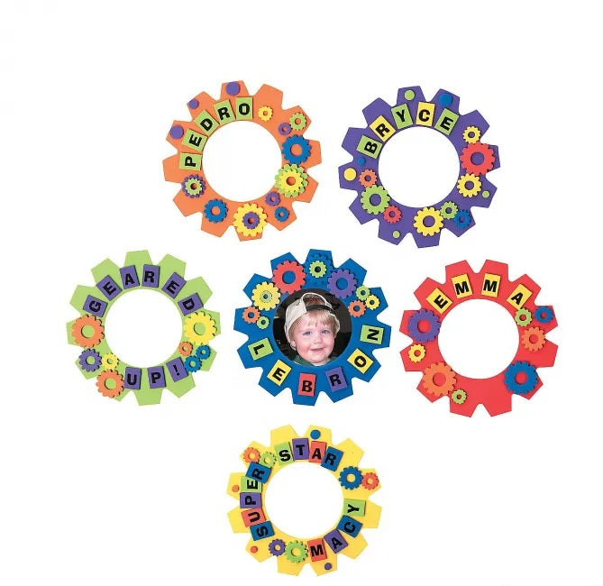 Gear Magnet Picture Frame Craft Kit - 24 Project Pack