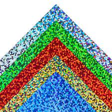 Hygloss Products Holographic Card Stock-8.5"x11" 10pt, Sparkle-BLUE, 25 Sheet Pack