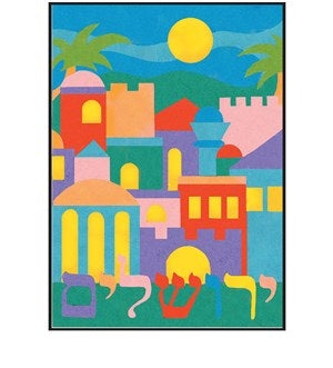 Yerushalayim Sand Art - Jerusalem  Peel & Stick Sand Art - 12/pkg