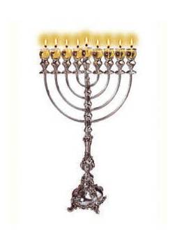 Judaica pre cut cardstock  Lit Menorah
