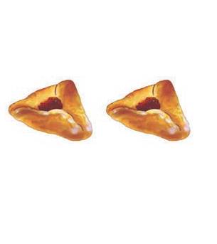 Judaica pre cut cardstock  Small Hamantaschen