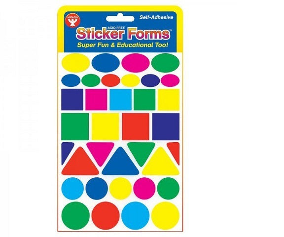 Hygloss Geometric Shapes Stickers 25 sheets