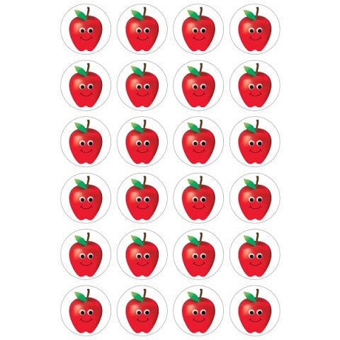 Hygloss Happy Apples  - 3 Sheets Stickers (1887)