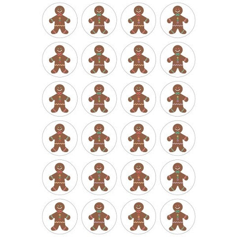 Hygloss Gingerbread Men - 20 Sheets Stickers (18910)