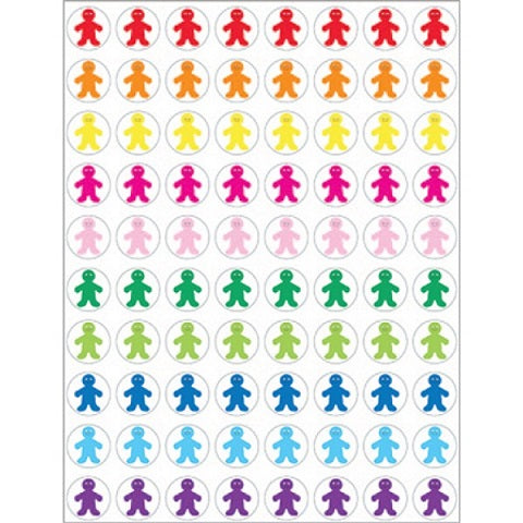 Hygloss Rainbow People Stickers 1/2" - 25 Sheets Stickers (18951)