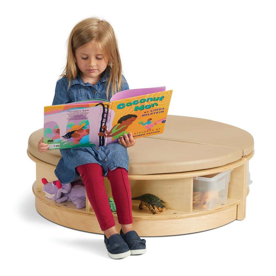Jonti-Craft® Read-a-Round Island, (2 Semi-Circles), Wheat
