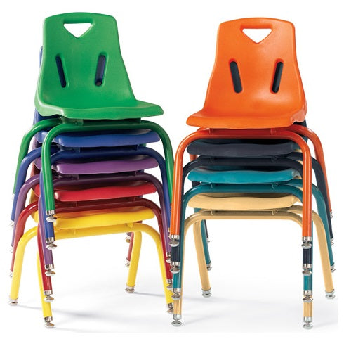 Berries® Stacking Chair with Powder-Coated Legs - 16" Ht 6 per carton