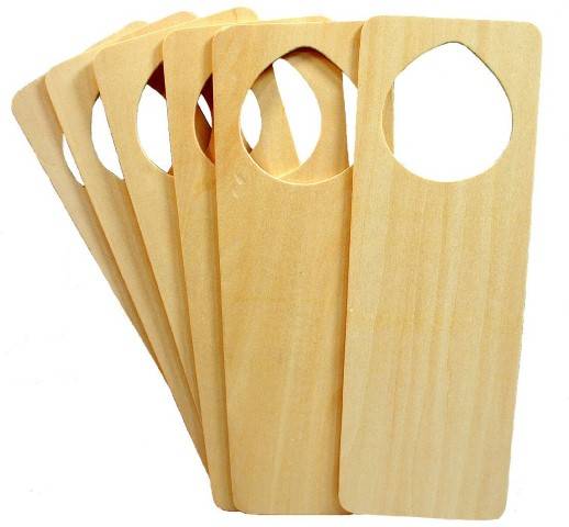Unfinished Wood Doorknob Hangers, Pack of 12