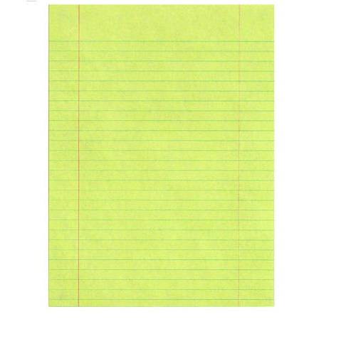 Manila, (Yellow) Composition Paper 8" X 10 1/2" 500 Sheets Ruled  3/8 wide