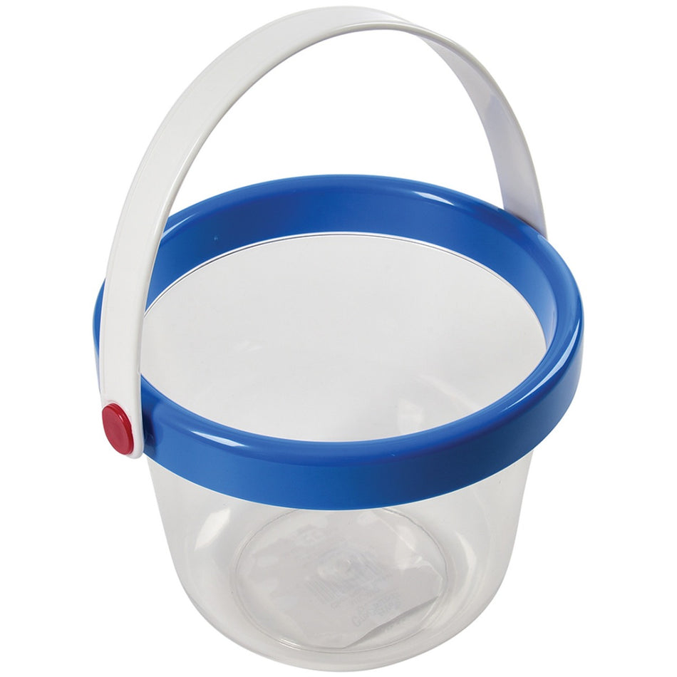 Sand Play,  Clear Plastic Bucket