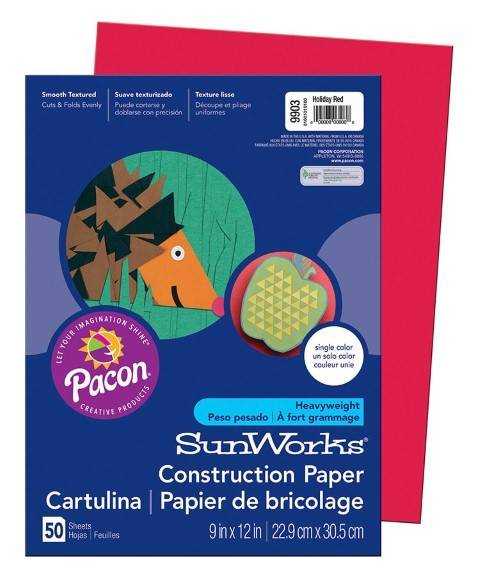 Pacon Construction Paper 9" x 12" 50 Sheets Per Pack