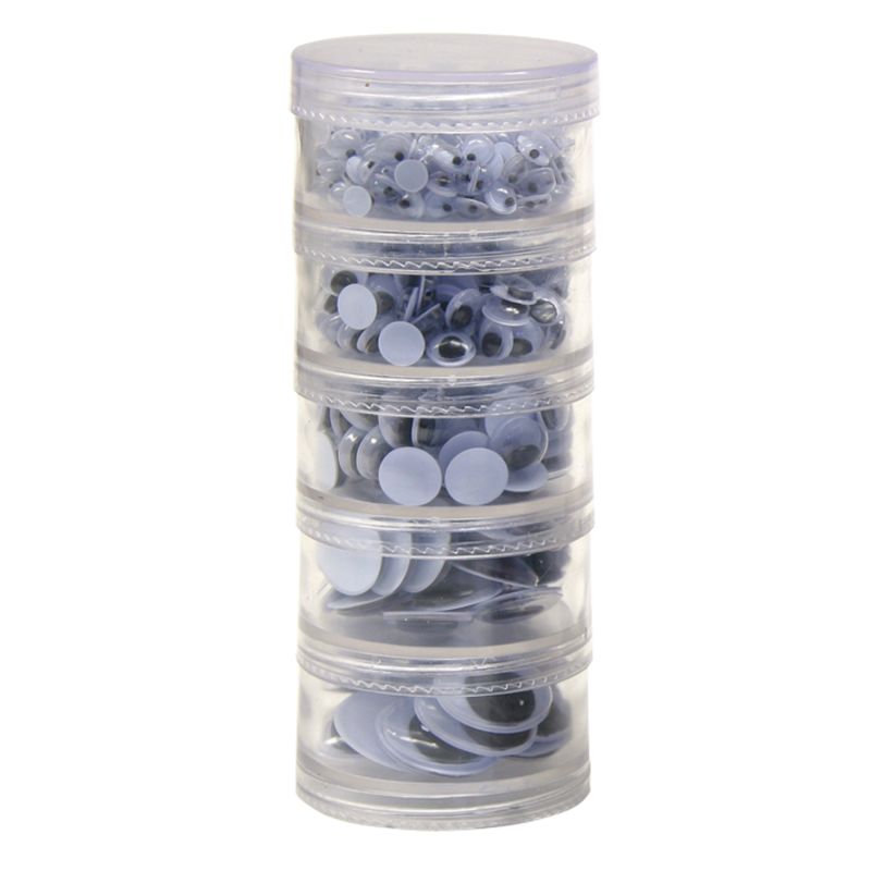 Creativity Street® Wiggle Eyes Storage Stacker, 5-tier Pack