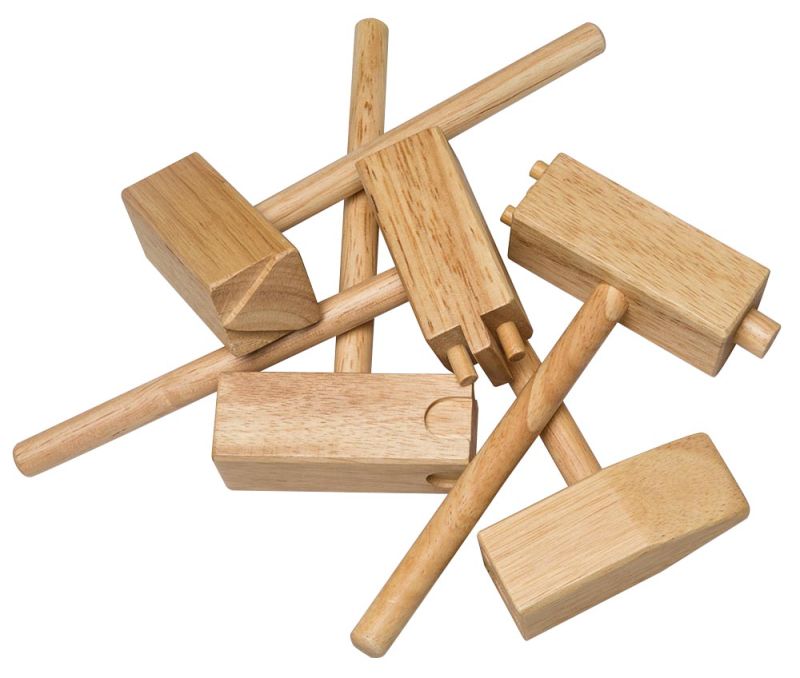 Creativity Street® Wooden Clay Hammer Set - Set of 5  (PAC-3747)