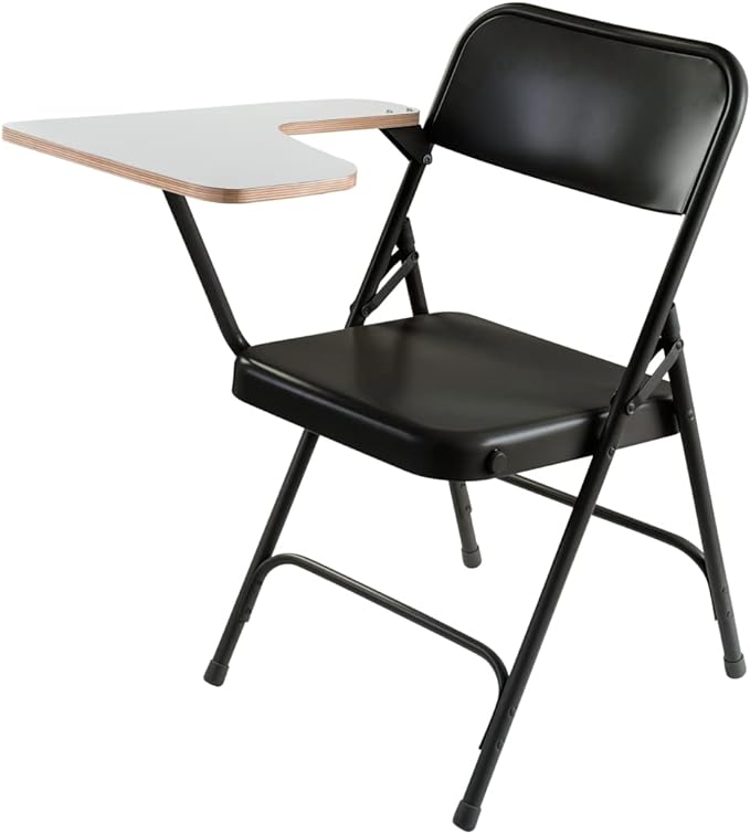 NPS® 200 Series Tablet Right Arm Folding Chair Black Frame & Grey Nebula - CARTON OF  2