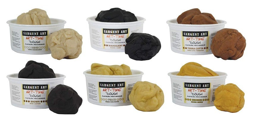 Hygloss Dazzlin’ Dough – Multicultural Modeling Dough, Assortment Class Pack - SET OF 6, 1 lb ea