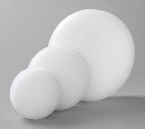 Gramco Styrofoam Round Disks Craft Supplies, 1" x 8" Diameter  White, 6-Pack