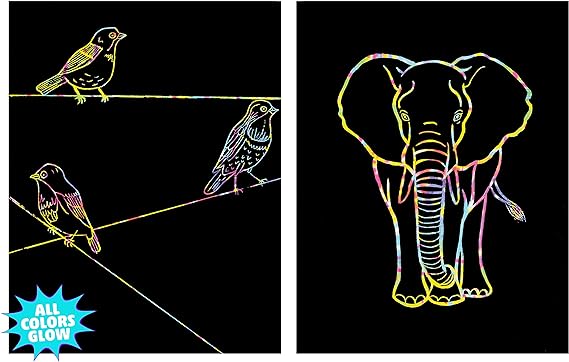 Scratch and Reveal  "Now You See It!®" Art Paper, Color Splash, 8.5" x 11", 30 sheets, (DIXPAC4627)