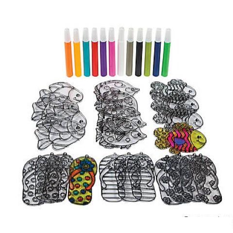 Tropical Suncatcher Craft Kit - 24 Project Pack