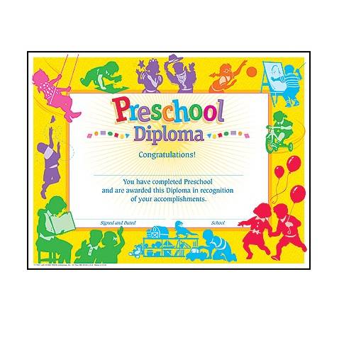 Classic Preschool Diploma PRE-K Certificates , 30 per pack, 8.5" x 11"