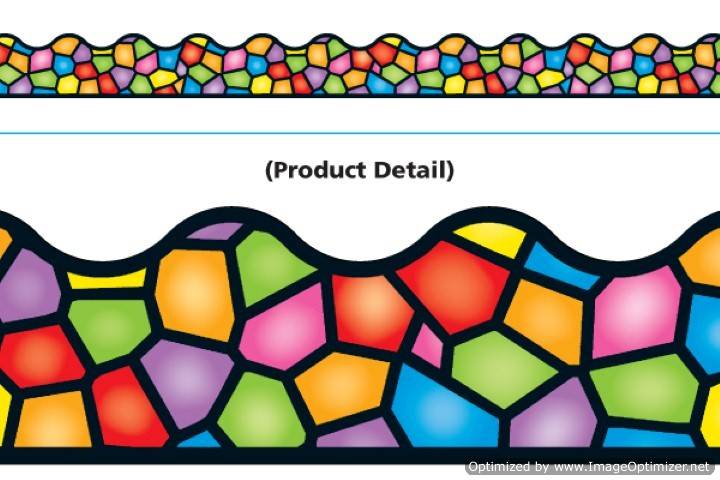 Trend Enterprises  Stained Glass Terrific Trimmers  (T-92136)