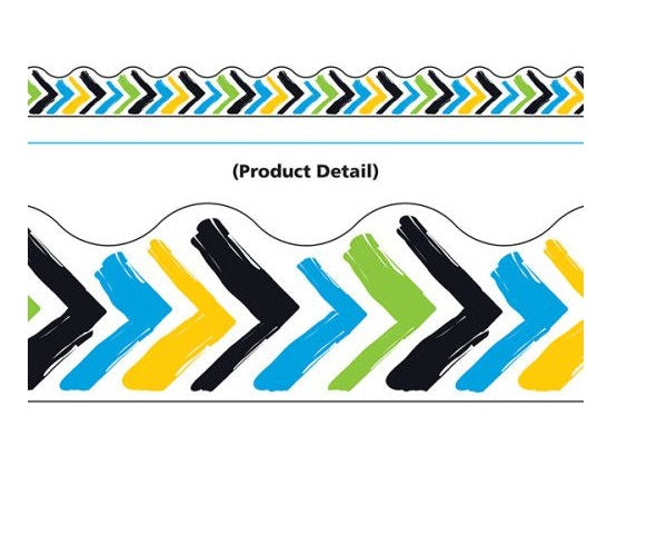 Trend Enterprises Bold Strokes Chevron Terrific Trimmers  (T-92645)