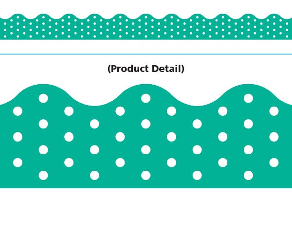 Trend Enterprises  Polka Dots Teal Terrific Trimmers  (T-92665)