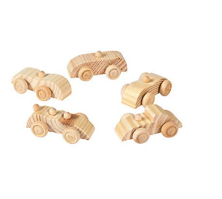 Unfinished Wood Cars - 2 1/2",  Set Of 12