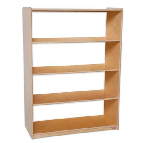 Wood Designs Children Bookshelf with Acrylic Back, Natural wood ,  49"H x 36"W x 15"D WD-12900AC