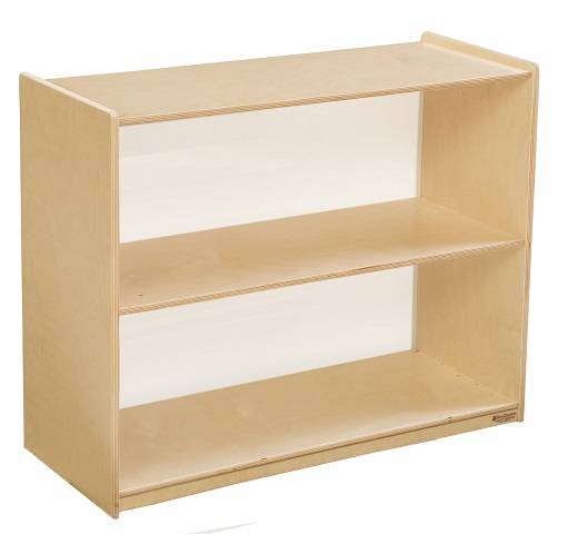 Wood Designs Children Bookshelf with Acrylic Back, Natural wood ,  29-1/16"H x 36"W x 15"D WD-12930AC