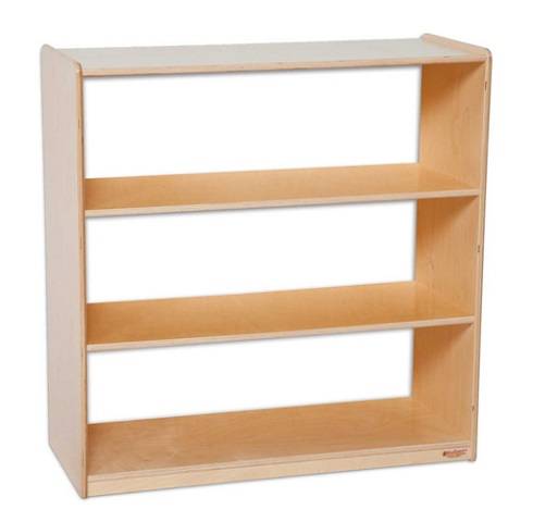 Wood Designs Children Bookshelf with Acrylic Back, Natural wood ,  36-3/4"H x 36"W x 15"D WD-12936AC