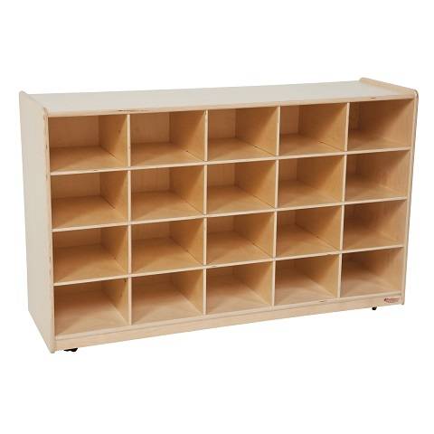 Wood Designs Children WD14589 Tip-Me-Not 20 Tray Storage without Trays,  30"H x 48"W x 15"D WD-14589