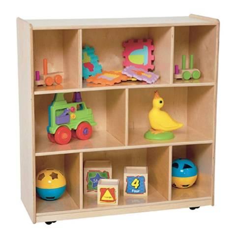 Wood Designs Children Center Storage Unit, Natural wood ,  38"H x 36"W x 15"D WD-15500