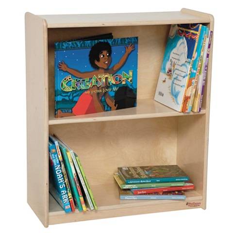 Wood Designs Children Small Bookcase, Natural wood Color, 28"H x 24"W x 11"D WD-15900