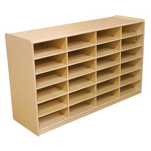 Wood Designs Kids, (24) 3" Letter Tray Storage Unit without Trays WD-17469