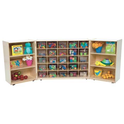 Wood Designs Tray Tri-Fold Storage with (25) Translucent Trays WD-25501