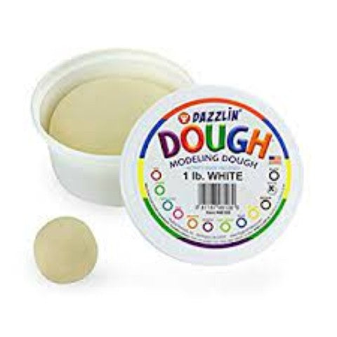 Hygloss Dazzlin Modeling Dough White 3 Lb Tub HYG-48308
