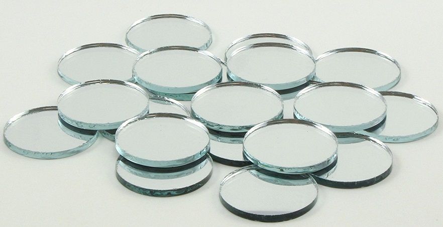 Glass Craft Mini Round Mirrors Bulk, Round Mirror Tiles