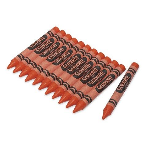 Crayola Crayons Bulk Refill - Large Size, Box of 12, Orange 52-0033-36