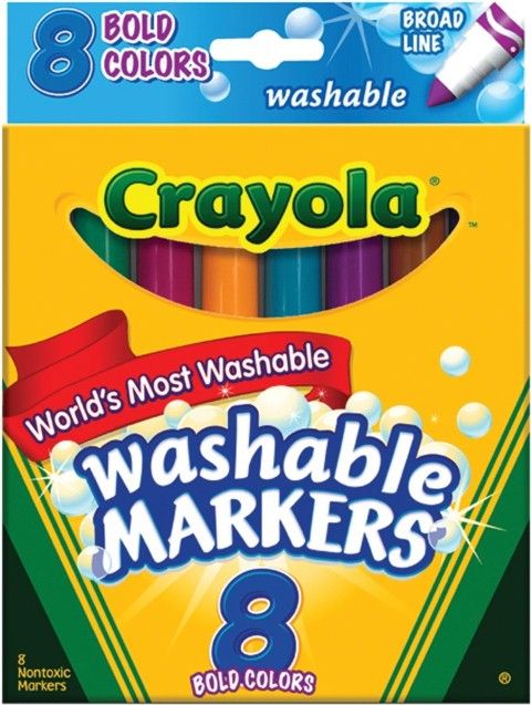 Crayola 58-7809 Washable Thinline Marker 8 Count