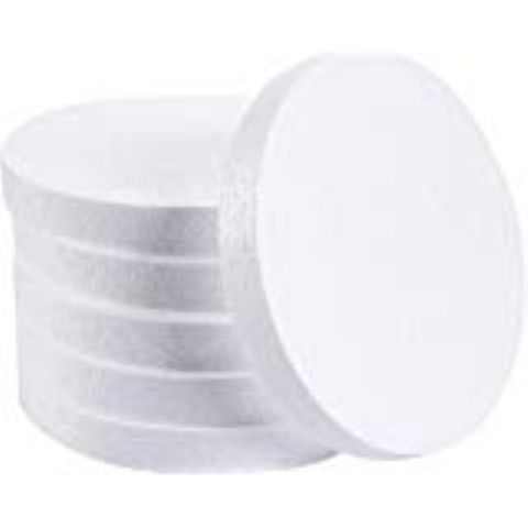 Gramco Styrofoam Round Disks Craft Supplies, 1 x 5 Diameter