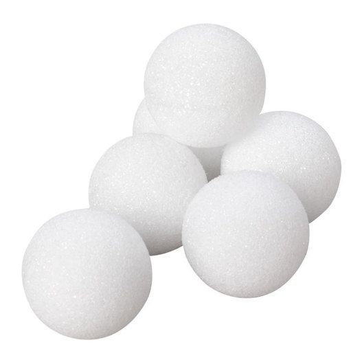Gramco Styrofoam Balls Craft Supplies, 2 1/2 -Inch, White, 12-Pack