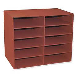 Pacon Classroom Keepers 10-Shelf Organizer, Red, 001314