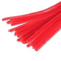 Chenille Stems Pipe Cleaners 12 Inch x 6mm 100-Piece, Red