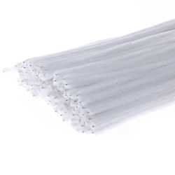 Chenille Stems Pipe Cleaners 12 Inch x 6mm 100-Piece, White
